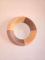 Moroccan Raffia Cord Mirror – Round Handwoven Wall Mirror - Image 4