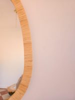 Moroccan Raffia Mirror – Handcrafted Egg-Shaped Wall Mirror - Image 4