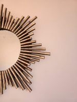 Moroccan Wooden Mirror – Round Handwoven Frame - Image 2