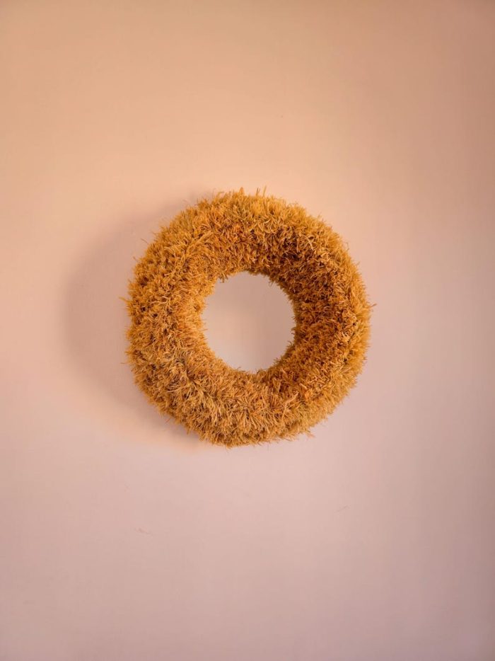 Moroccan Raffia Mirror – Round Handwoven Wall Mirror - Image 6