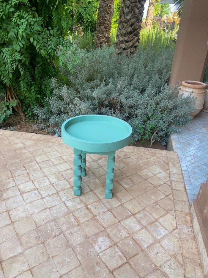 Ronde Marokkaanse Houten Salontafel - Image 2