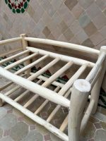 Handcrafted Wooden Shoe Rack – Two-Tier Natural Wood Organizer - Image 3