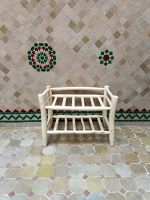 Handcrafted Wooden Shoe Rack – Two-Tier Natural Wood Organizer - Image 4