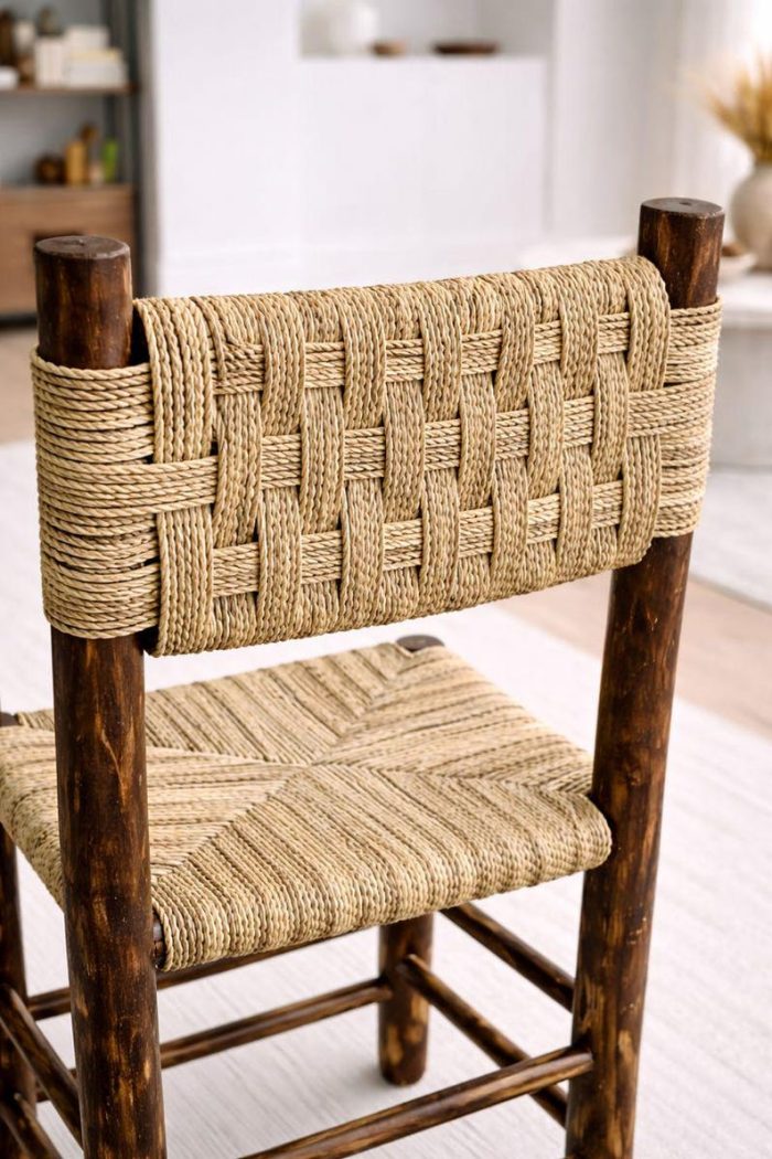 Marokkaanse Barkruk met Koord van Palmblad - Image 3