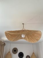 Handcrafted Raffia Pendant Light – Moroccan Parasol Lampshade - Image 6
