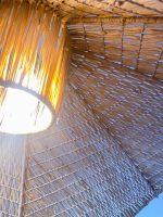 Handcrafted Raffia Pendant Light – Moroccan Parasol Lampshade - Image 6