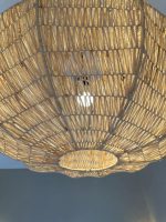 Handwoven Raffia Pendant Light – Round Natural Ceiling Lamp - Image 6
