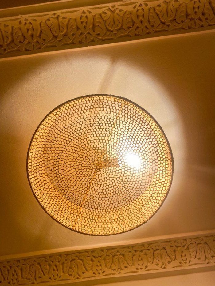 Handcrafted Raffia Pendant Light – Moroccan Hanging Lamp - Image 5