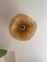 Handmade Raffia Ceiling Lamp - Wavy Pendant Light - Image 4
