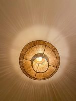 Handwoven Raffia Pendant Light – Multi-Level Pyramid Design - Image 5