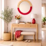 Moroccan Raffia Mirror – Round Handwoven Wall Mirror