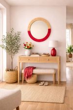 Moroccan Raffia Mirror – Round Handwoven Wall Mirror