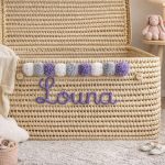 Personalised Palm Leaf Toy Chest – Custom Storage Box 80 cm - Image 2
