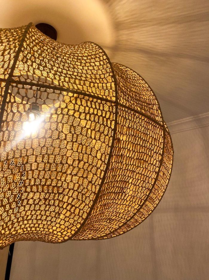 Handwoven Raffia Pendant Light – Round Natural Ceiling Lamp - Image 2