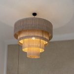 Moroccan Hdoum Fringe Pendant Lamp - Tiered Design