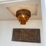 Moroccan Hdoum Fringe Pendant Lamp - Tiered Handcrafted Light