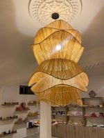 Moroccan Layered Wave Pendant Lamp – Handwoven Ceiling Light - Image 3