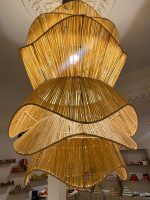 Moroccan Layered Wave Pendant Lamp – Handwoven Ceiling Light - Image 4