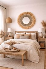 Moroccan Raffia Cord Round Mirror - Artisan Handwoven Decor
