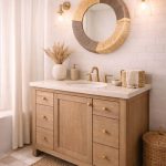 Moroccan Raffia Cord Mirror – Round Handwoven Wall Mirror