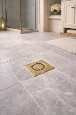 Handcrafted Brass Floor Drain Cover – Decorative Square Shower Drain Grate - Image 4