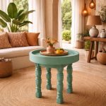 Ronde Marokkaanse Houten Salontafel