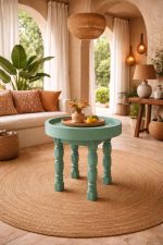 Ronde Marokkaanse Houten Salontafel