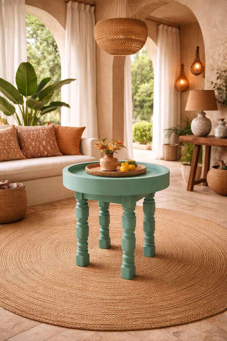 il_794xN.7566475777_a062 Ronde Marokkaanse Houten Salontafel - Image 1