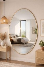 Oval Handmade Brass Wall Mirror - Antique Finish - Image 2