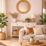 Moroccan Raffia Mirror – Round Handwoven Wall Mirror