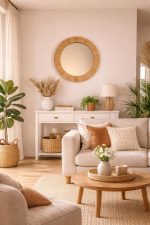 Moroccan Raffia Mirror – Round Handwoven Wall Mirror