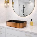 Rectangular Hammered Copper Vessel Sink – Modern Countertop Basin