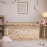 Personalised Palm Leaf Toy Chest – Custom Storage Box 80 cm - Image 6