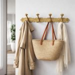Vintage Brass Wall Hook Rack – Hook Coat & Bag Hanger - Image 2