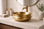 Brushed Brass Round Vessel Sink Bowl - Image 2