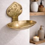 Handcrafted Brass Wall-Mounted Soap Dish – Moroccan Engraved Soap Holder for Bathroom