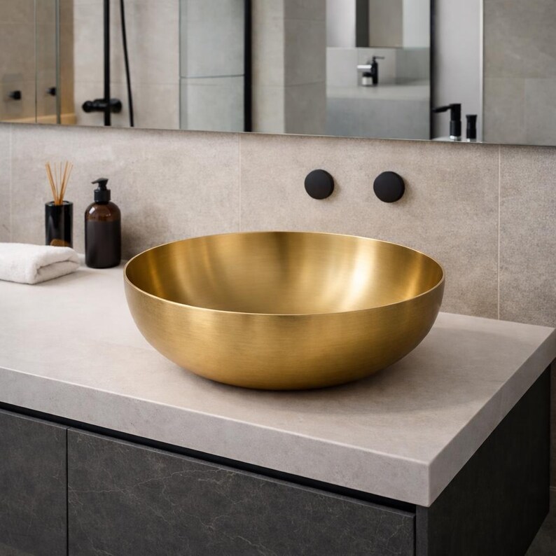 il_794xN.7619521288_99qc Handmade Antique Copper Sink Bowl - Image 1