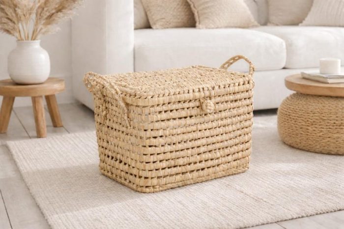 Small Wicker Storage Chest 30 cm – Toy Box and Organizer - Image 4