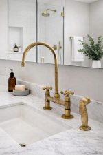 Brass Kitchen Sink Faucet & Sprayer Set – Bridge Style, Classic Design