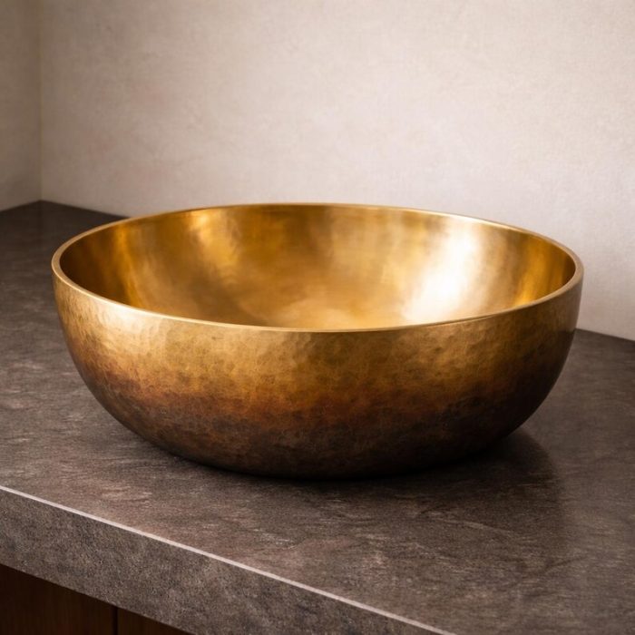Handmade Hammered Copper Vessel Sink Bowl - Image 2