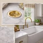 Handcrafted Aged Brass Bridge Kitchen Faucet with Side Sprayer and Sink Drain - Image 8