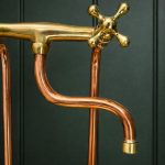 Unlacquered Brass Kitchen Faucet – Handmade Moroccan Bridge Faucet with Long Legs - Image 3