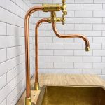 Unlacquered Brass Kitchen Faucet – Handmade Moroccan Bridge Faucet with Long Legs - Image 2