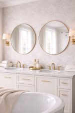 Handmade Round Brass Wall Mirror | Minimalist Home Decor - Image 3