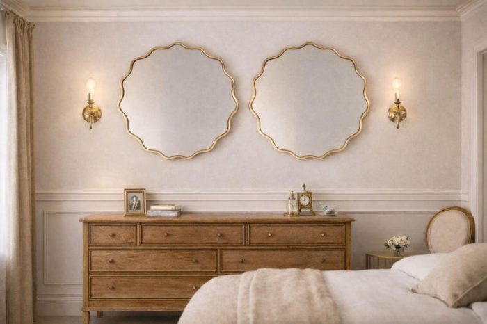 Handmade Round Brass Wall Mirror | Minimalist Home Decor - Image 3