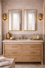 Handcrafted Rectangular Brass Mirror – Gold Frame Wall Mirror for Bedroom & Vanity - Image 3