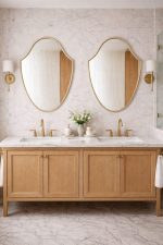 Handcrafted Octagonal Brass Mirror – Gold Frame Moroccan Bathroom Wall Mirror - Image 4