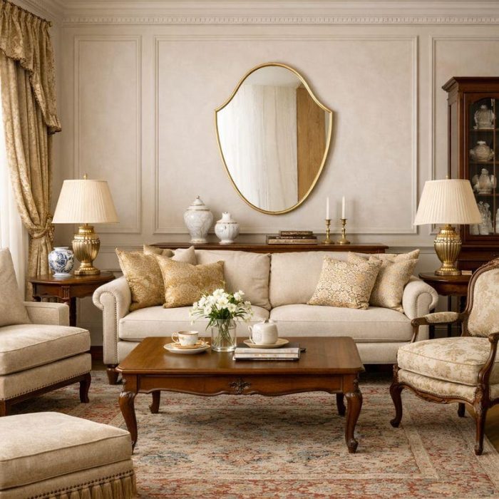 Handcrafted Octagonal Brass Mirror – Gold Frame Moroccan Bathroom Wall Mirror - Image 3