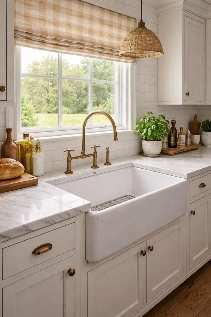 Handcrafted Aged Brass Bridge Kitchen Faucet with Side Sprayer and Sink Drain - Image 4