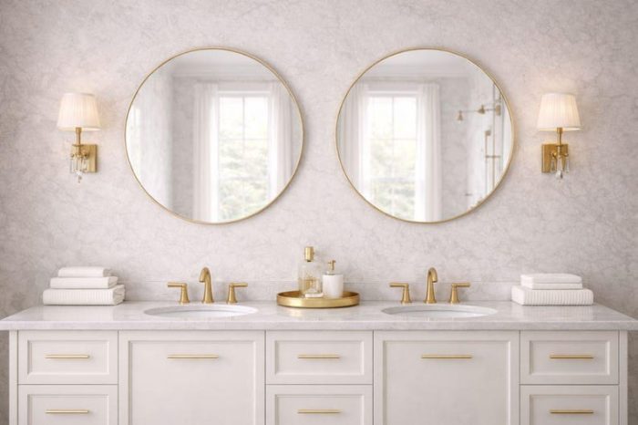 Handmade Round Brass Wall Mirror | Minimalist Home Decor - Image 4